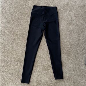 Black size and fit shiny legging.